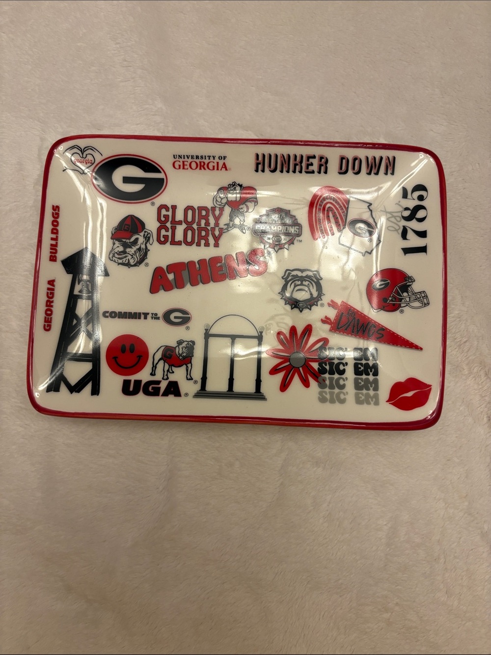 The Memory Company Georgia Bulldogs Icon Trinket Tray NWT